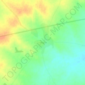 Mappa topografica Umapur, altitudine, rilievo