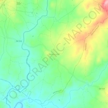 Mappa topografica Bemposta, altitudine, rilievo