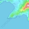 Mappa topografica Cargèse, altitudine, rilievo