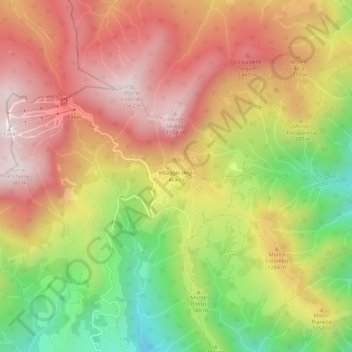 Mappa topografica Villaggio degli Aracci, altitudine, rilievo