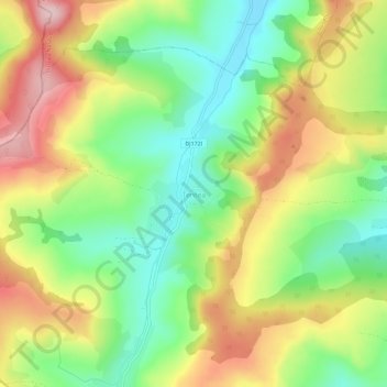 Mappa topografica Țentea, altitudine, rilievo