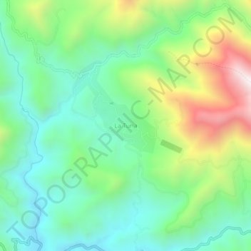 Mappa topografica La Tuna, altitudine, rilievo