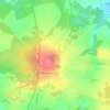 Mappa topografica Aussac, altitudine, rilievo