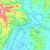 Mappa topografica Ponte San Giovanni, altitudine, rilievo