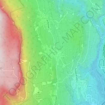 Mappa topografica Cunevo, altitudine, rilievo