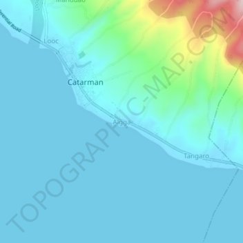 Mappa topografica Algga, altitudine, rilievo