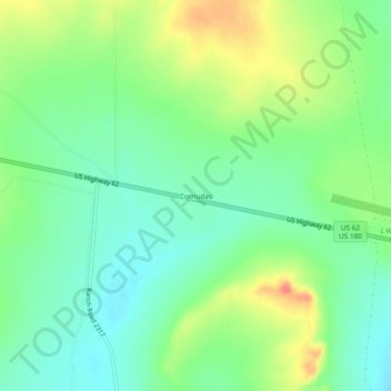 Mappa topografica Cornudas, altitudine, rilievo