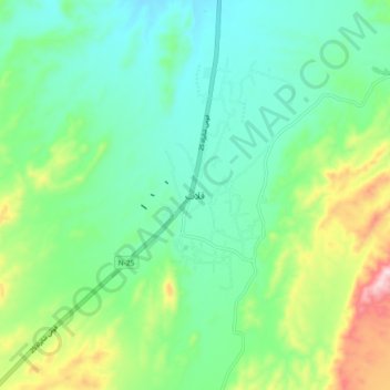Mappa topografica Kalat, altitudine, rilievo