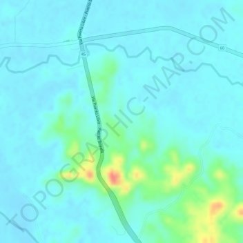 Mappa topografica Dos Y Medio, altitudine, rilievo
