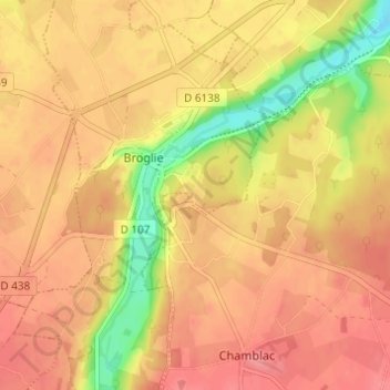 Mappa topografica L'Arboussière, altitudine, rilievo