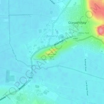 Mappa topografica Wearyall Hill, altitudine, rilievo