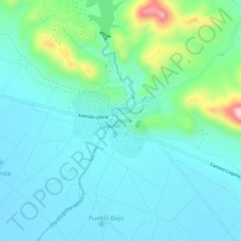 Mappa topografica Culpina, altitudine, rilievo