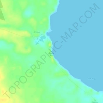 Mappa topografica Kalele, altitudine, rilievo