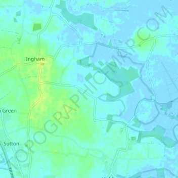 Mappa topografica Calthorpe Street, altitudine, rilievo