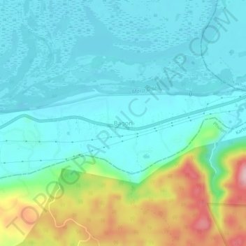 Mappa topografica Bagori, altitudine, rilievo