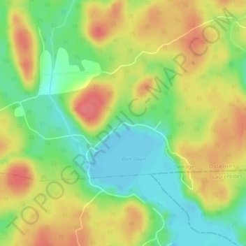 Mappa topografica Baie-Davis, altitudine, rilievo