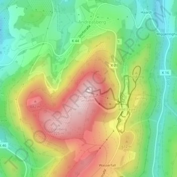 Mappa topografica Stüppel, altitudine, rilievo