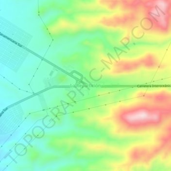 Mappa topografica La Repartición, altitudine, rilievo