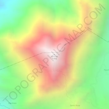 Mappa topografica Cerro de Puñay, altitudine, rilievo