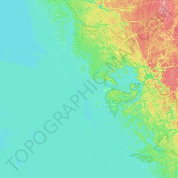Mappa topografica Hooper Island, altitudine, rilievo