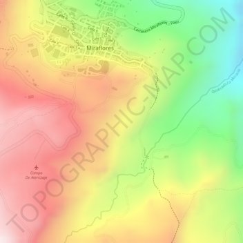 Mappa topografica Moserrate, altitudine, rilievo