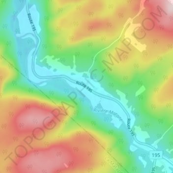 Mappa topografica Village-à-Dancause, altitudine, rilievo