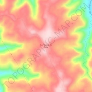 Mappa topografica Campestre do Tigre, altitudine, rilievo