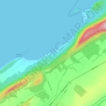 Mappa topografica Saint-Fabien-sur-Mer, altitudine, rilievo
