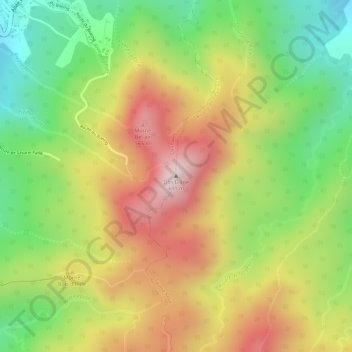 Mappa topografica Dos D'âne, altitudine, rilievo