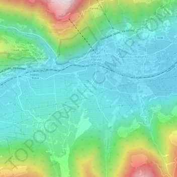 Mappa topografica Cirlano, altitudine, rilievo