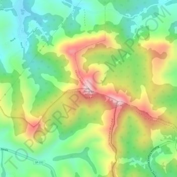 Mappa topografica Serra do Mursa, altitudine, rilievo