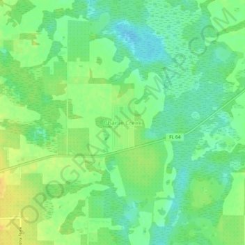 Mappa topografica Charlie Creek, altitudine, rilievo