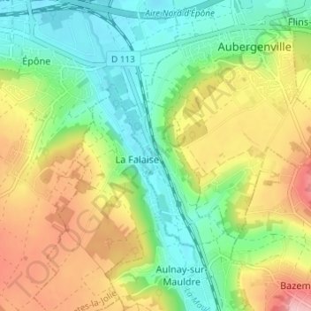 Mappa topografica Nézel, altitudine, rilievo