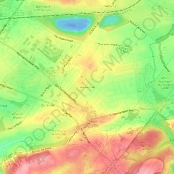 Mappa topografica Marble Hall, altitudine, rilievo
