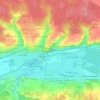 Mappa topografica Les Verts Manteaux, altitudine, rilievo
