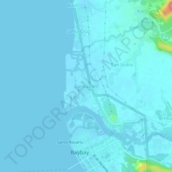 Mappa topografica Candadam, altitudine, rilievo