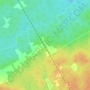 Mappa topografica Grangeville, altitudine, rilievo
