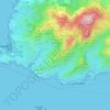 Mappa topografica Rocher des Goudes, altitudine, rilievo