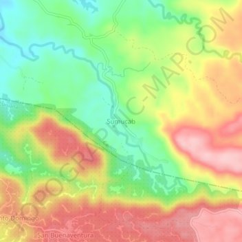Mappa topografica Sumucab, altitudine, rilievo