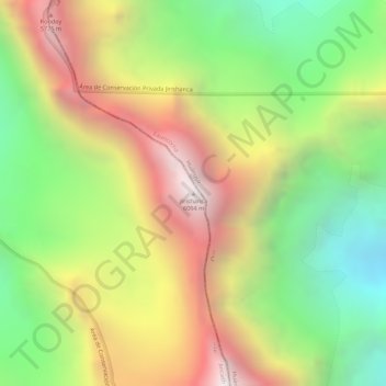 Mappa topografica Jirishanca, altitudine, rilievo