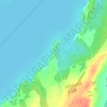 Mappa topografica Scugog Point, altitudine, rilievo
