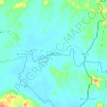 Mappa topografica Camayse, altitudine, rilievo