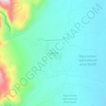 Mappa topografica Kalema, altitudine, rilievo