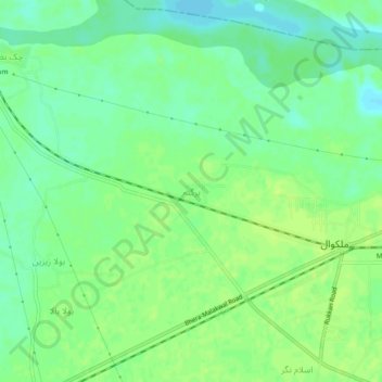 Mappa topografica Pargana, altitudine, rilievo