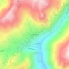 Mappa topografica Chalets de Raja, altitudine, rilievo