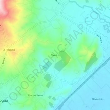 Mappa topografica El Altico, altitudine, rilievo