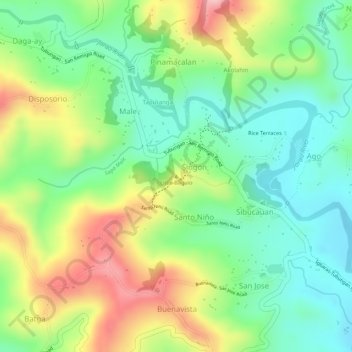 Mappa topografica Little Baguio, altitudine, rilievo