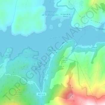 Mappa topografica Las Cruceras, altitudine, rilievo
