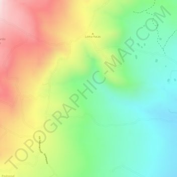 Mappa topografica Buena Vista, altitudine, rilievo