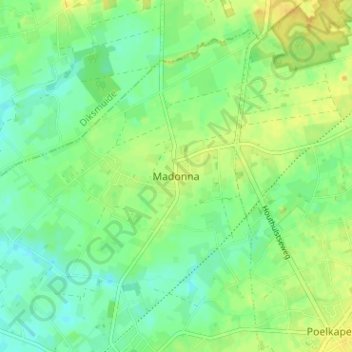 Mappa topografica Madonna, altitudine, rilievo